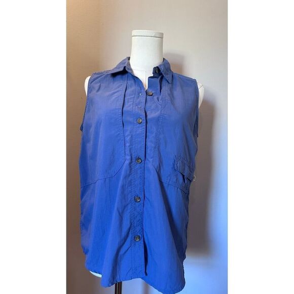Royal Robbins Sleeveless Outdoor Button up Small Blue - Picture 1 of 8